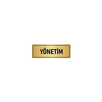 Özarslan Dizayn Departman Kapı İsimliği Yönetim 5x20 cm Altın Renk Metal Yönlendirme Levhası