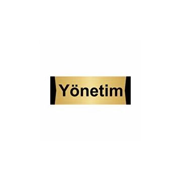 Özarslan Dizayn Departman Kapı İsimliği Yönetim 7x20 cm Altın Renk Metal Yönlendirme Levhası
