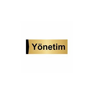 Özarslan Dizayn Departman Kapı İsimliği Yönetim 7x20 cm Altın Renk Metal Yönlendirme Levhası