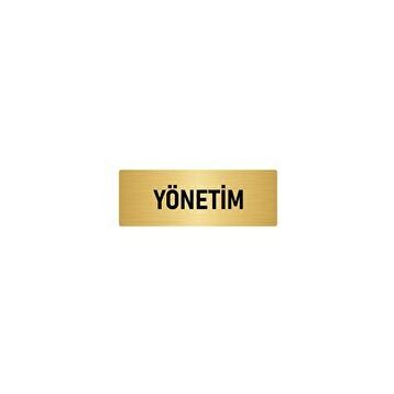 Özarslan Dizayn Departman Kapı İsimliği Yönetim 7x20 cm Altın Renk Metal Yönlendirme Levhası