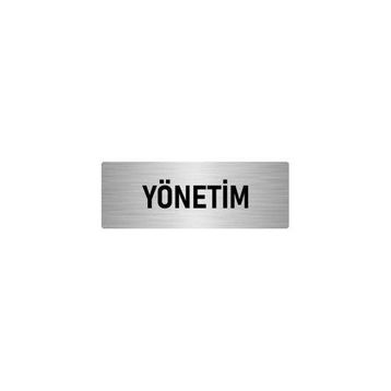Özarslan Dizayn Departman Kapı İsimliği Yönetim 7x20 cm Gümüş Renk Metal Yönlendirme Levhası