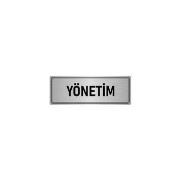 Özarslan Dizayn Departman Kapı İsimliği Yönetim 7x20 cm Gümüş Renk Metal Yönlendirme Levhası