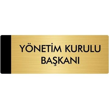 Özarslan Dizayn Departman Kapı İsimliği Yönetim Kurulu Başkanı 10x20 cm Altın Renk Metal Yönlendirme Levhası