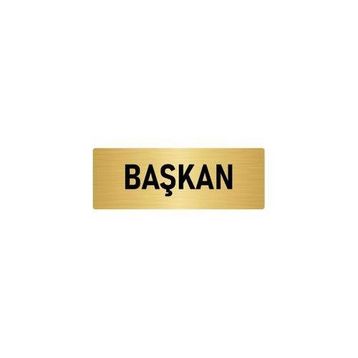 Özarslan Dizayn Departman Kapı İsimliği Yönetim Kurulu Başkanı 5x20 cm Altın Renk Metal Yönlendirme Levhası