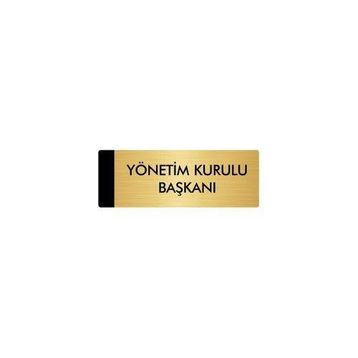 Özarslan Dizayn Departman Kapı İsimliği Yönetim Kurulu Başkanı 5x20 cm Altın Renk Metal Yönlendirme Levhası