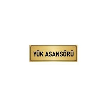 Özarslan Dizayn Departman Kapı İsimliği Yük Asansörü 10x20 cm Gümüş Renk Metal Yönlendirme Levhası