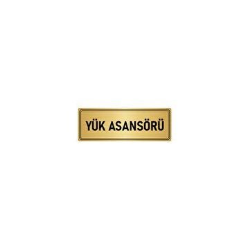 Özarslan Dizayn Departman Kapı İsimliği Yük Asansörü 10x20 cm Gümüş Renk Metal Yönlendirme Levhası