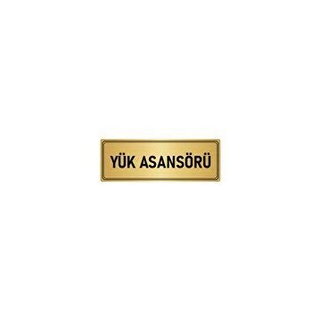 Özarslan Dizayn Departman Kapı İsimliği Yük Asansörü 5x20 cm Gümüş Renk Metal Yönlendirme Levhası