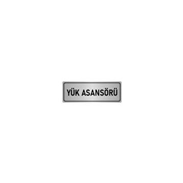 Özarslan Dizayn Departman Kapı İsimliği Yük Asansörü 7x20 cm Gümüş Renk Metal Yönlendirme Levhası