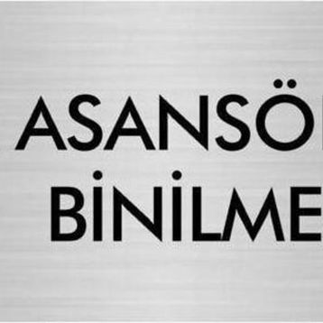 Özarslan Dizayn Departman Kapı İsimliği Yük Asansörüdür Binilmez 5x20 cm Gümüş Renk Metal Yönlendirme Levhası