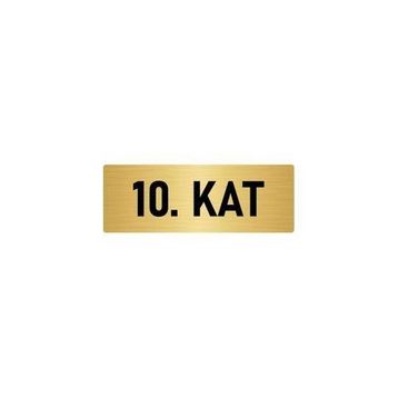 Özarslan Dizayn Departman Kapı İsimliği Zemin Kat 10x20 cm Altın Renk Metal Yönlendirme Levhası