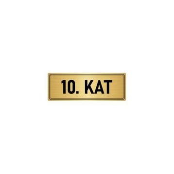 Özarslan Dizayn Departman Kapı İsimliği Zemin Kat 10x20 cm Altın Renk Metal Yönlendirme Levhası