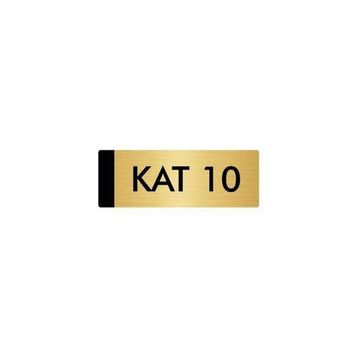 Özarslan Dizayn Departman Kapı İsimliği Zemin Kat 10x20 cm Altın Renk Metal Yönlendirme Levhası