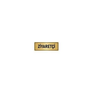 Özarslan Dizayn Departman Kapı İsimliği Ziyaretçi 10x20 cm Altın Renk Metal Yönlendirme Levhası