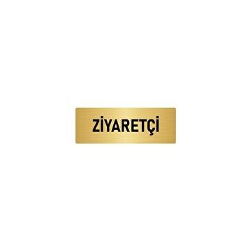 Özarslan Dizayn Departman Kapı İsimliği Ziyaretçi 10x20 cm Altın Renk Metal Yönlendirme Levhası