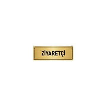 Özarslan Dizayn Departman Kapı İsimliği Ziyaretçi 10x20 cm Altın Renk Metal Yönlendirme Levhası