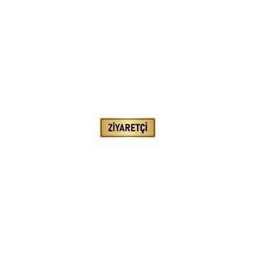 Özarslan Dizayn Departman Kapı İsimliği Ziyaretçi 10x20 cm Altın Renk Metal Yönlendirme Levhası