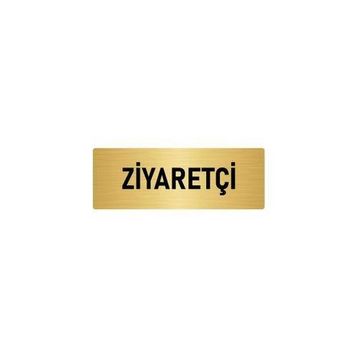 Özarslan Dizayn Departman Kapı İsimliği Ziyaretçi 5x20 cm Altın Renk Metal Yönlendirme Levhası