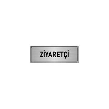 Özarslan Dizayn Departman Kapı İsimliği Ziyaretçi 5x20 cm Gümüş Renk Metal Yönlendirme Levhası