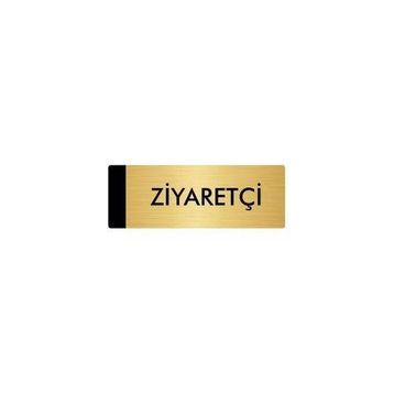 Özarslan Dizayn Departman Kapı İsimliği Ziyaretçi 7x20 cm Altın Renk Metal Yönlendirme Levhası