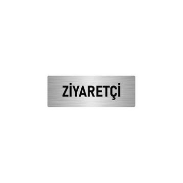 Özarslan Dizayn Departman Kapı İsimliği Ziyaretçi 7x20 cm Gümüş Renk Metal Yönlendirme Levhası