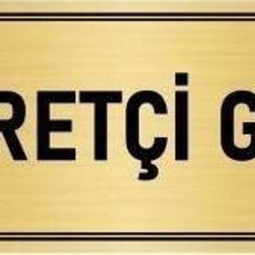 Özarslan Dizayn Departman Kapı İsimliği Ziyaretçi Girişi 10x20 cm Altın Renk Metal Yönlendirme Levhası