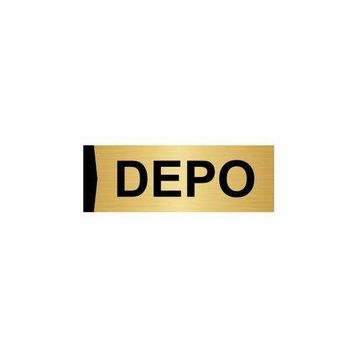 Özarslan Dizayn Depo 5x20 cm Altın Renk Metal Yönlendirme Levhası