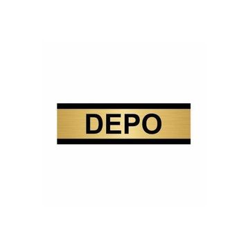 Özarslan Dizayn Depo 5x20 cm Altın Renk Metal Yönlendirme Levhası