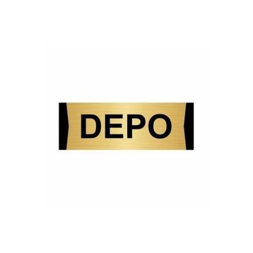 Özarslan Dizayn Depo 5x20 cm Altın Renk Metal Yönlendirme Levhası