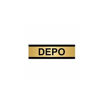 Özarslan Dizayn Depo 5x20 cm Altın Renk Metal Yönlendirme Levhası