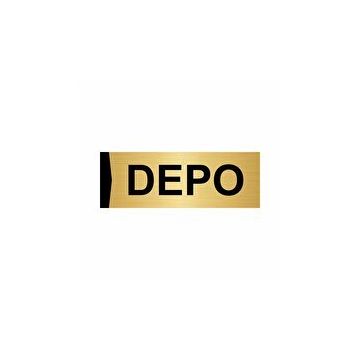 Özarslan Dizayn Depo 5x20 cm Altın Renk Metal Yönlendirme Levhası
