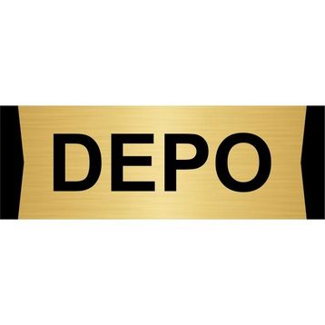 Özarslan Dizayn Depo 5x20 cm Altın Renk Metal Yönlendirme Levhası