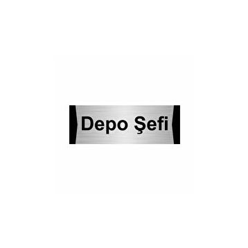 Özarslan Dizayn Depo Şefi 10x20 cm Gümüş Renk Metal Yönlendirme Levhası