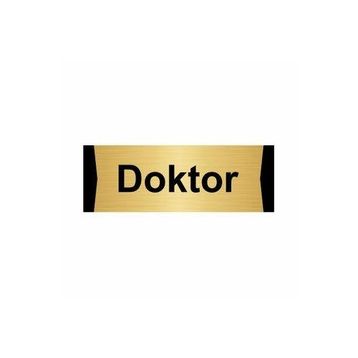 Özarslan Dizayn Doktor 10x20 cm Altın Renk Metal Yönlendirme Levhası