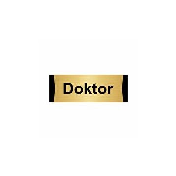 Özarslan Dizayn Doktor 10x20 cm Altın Renk Metal Yönlendirme Levhası