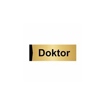 Özarslan Dizayn Doktor 10x20 cm Altın Renk Metal Yönlendirme Levhası