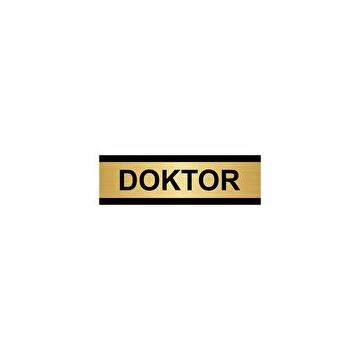 Özarslan Dizayn Doktor 10x20 cm Altın Renk Metal Yönlendirme Levhası