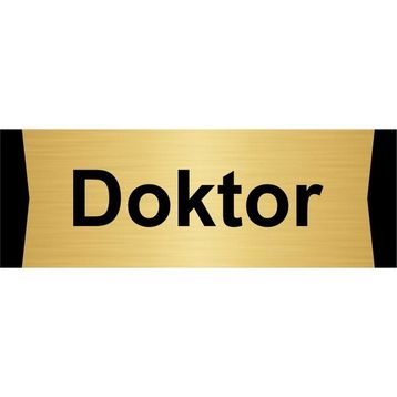 Özarslan Dizayn Doktor 10x20 cm Altın Renk Metal Yönlendirme Levhası