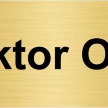 Özarslan Dizayn Doktor Odası 10x20 cm Altın Renk Metal Yönlendirme Levhası