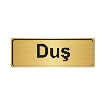 Özarslan Dizayn Duş 7x20 cm Altın Renk Metal Yönlendirme Levhası
