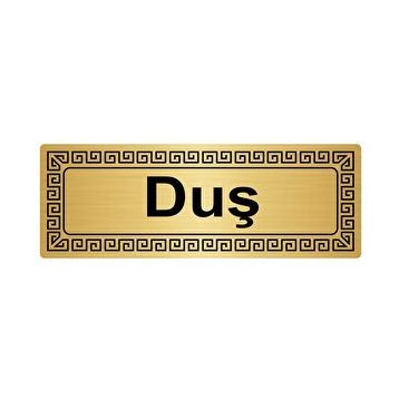 Özarslan Dizayn Duş 7x20 cm Altın Renk Metal Yönlendirme Levhası