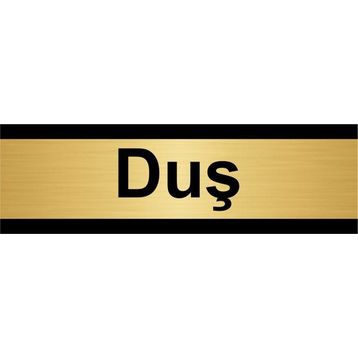 Özarslan Dizayn Duş 7x20 cm Altın Renk Metal Yönlendirme Levhası