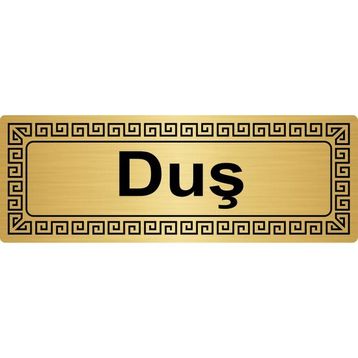 Özarslan Dizayn Duş 7x20 cm Altın Renk Metal Yönlendirme Levhası