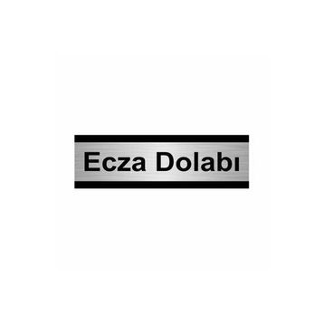 Özarslan Dizayn Ecza Dolabı 10x20 cm Gümüş Renk Metal Yönlendirme Levhası