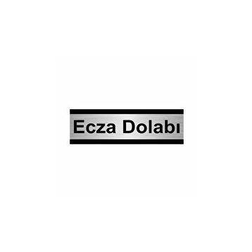 Özarslan Dizayn Ecza Dolabı 10x20 cm Gümüş Renk Metal Yönlendirme Levhası