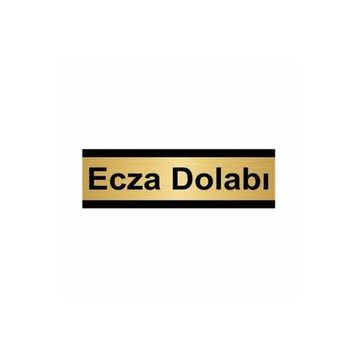 Özarslan Dizayn Ecza Dolabı 5x20 cm Altın Renk Metal Yönlendirme Levhası