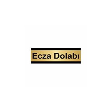 Özarslan Dizayn Ecza Dolabı 7x20 cm Altın Renk Metal Yönlendirme Levhası