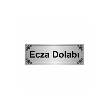 Özarslan Dizayn Ecza Dolabı 7x20 cm Gümüş Renk Metal Yönlendirme Levhası