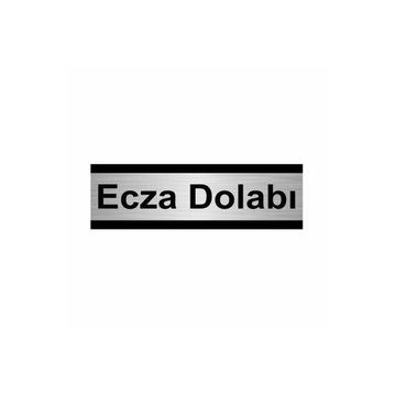Özarslan Dizayn Ecza Dolabı 7x20 cm Gümüş Renk Metal Yönlendirme Levhası