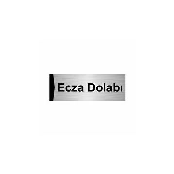 Özarslan Dizayn Ecza Dolabı 7x20 cm Gümüş Renk Metal Yönlendirme Levhası